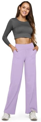 G4Free Yoga Pants for Women Wide Leg Pants with Pockets High Waisted