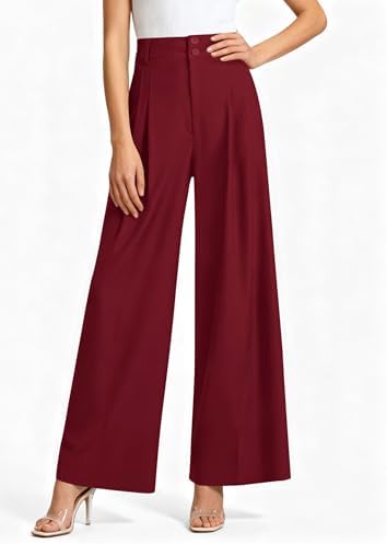 PRETTYGARDEN Women's High Waisted Wide Leg Dress Pants