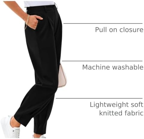 CFLONGE Womens Ankle Work Pants Trousers Casual Slacks