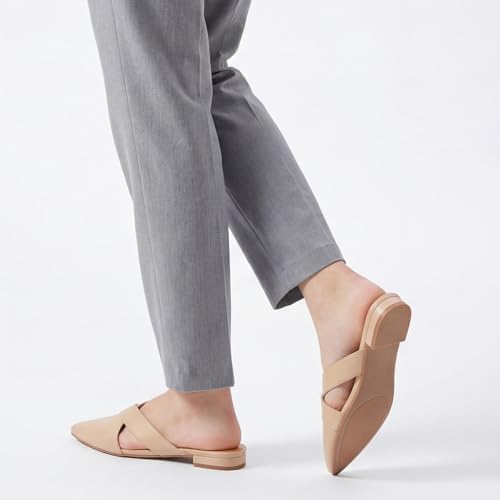 Rekayla Women's Mules Closed Pointed Toe Flats Backless Loafers Shoes for Women
