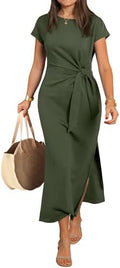ANRABESS Womens Summer Wrinkle-Free Maxi Dress