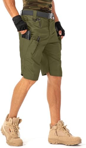 Mens Work Shorts Cargo Tactical Outdoor Wear Resistant Hiking Tool Shorts