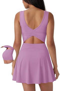 SUUKSESS Tennis Dress with Shorts Underneath Easy Peasy Athletic Dresses