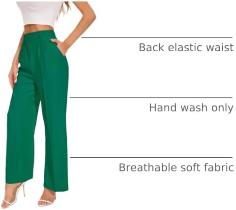 FUNYYZO Wide Leg Dress Pants for Women Work Slacks Business Casual Outfits