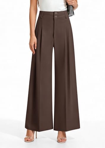 PRETTYGARDEN Women's High Waisted Wide Leg Dress Pants