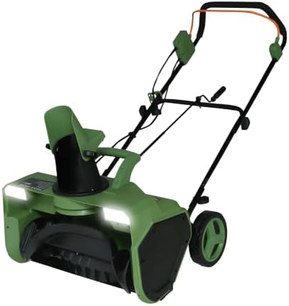BlueWish 23 Inch Electric Snow Blower, Corded Snow Thrower with LED Lights