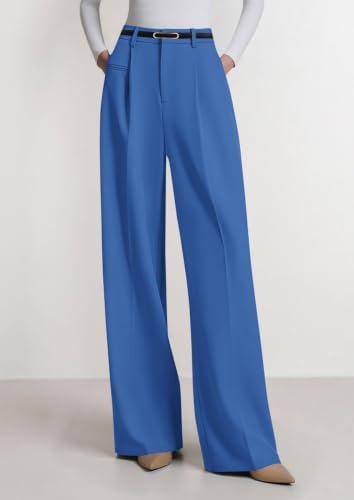 PRETTYGARDEN Women's Tailored Wide Leg Work Dress Pants