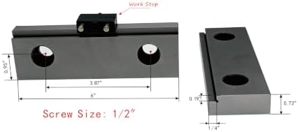 Two Set 6' Milling Vise Jaws Fitting KURT/GMT or Simila Type Milling Vise (4 PC) & 2 Pc Milling Work Stop