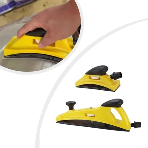 Adjustable Handheld Sanding Block with Dust Extraction Port Ergonomic Grip for Automotive Paint Jobs DIY Projects Wood Metal SurfaceS Preparation 198x100x70mm(198mm)
