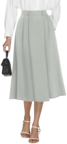 Casly Lamiit A-Line Midi Skirts for Women Business Skirt