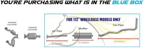Northeastern Exhaust | Stainless Steel Intermediate Pipe, Muffler, & Tail Pipe Exhaust System Kit Compatible for Ford Ranger 2004-2011 4.0L | 112" WB | Free Gasket, Clamps & Spring Bolt Kit Included