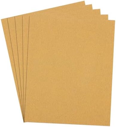 5 Pcs 80 Grit Sandpaper 9 x 11 Inch Sand Paper Alumina Gold