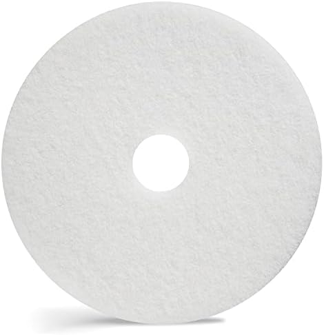 Staples Coastwide Professional White Floor Polishing Pad, 20-Inch Diameter, Light - Duty Buffing and Polishing Pad for Commercial Floor Machines, 5-Pack