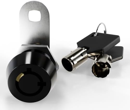 5/8" Tubular Cam Locks (90° Black, 1-Pack) RV Toolbox Cabinet Replacement