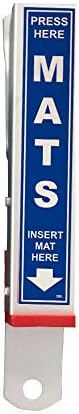 HI-TECH Car Wash Mat Clamps – Heavy-Duty Floor Mat Holders for Cleaning & Drying – Rust-Resistant Aluminum – Mountable – Holds All Mats – Blue, 1 Pack