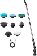Electric Spin Scrubber with Adjustable Brush Heads (Black)