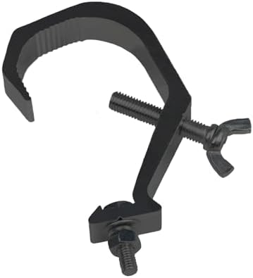 jindaaduio Stage Light Clamp, Lighting Truss Clamps (40mm-60mm 30kg), Truss C-Clamp Used for Spotlight and Moving Head(2 pcs Black)