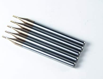 Square End Carbide Mill Set (Pack of 5) - 1/16 End Mill for Alloy Steels/Hardened Metals – 4 Flute TiAlN Coated Square Nose Milling Set for CNC Machine Milling Tools
