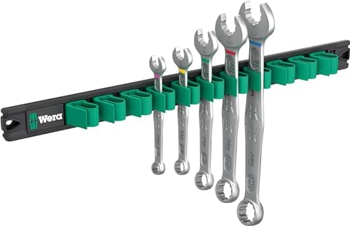 WERA - 05020234001-9641 Magnetic Rail 6003 Joker 2 Ring Spanner Set, 5 Pieces