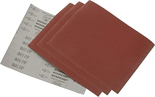 Starcke Premium Cloth Aluminum Oxide Sandpaper Sheets 9 x 11 Inch - For Metal And Wood Hand Sanding (50, Assortment - 80/100/150/220/320 Grit)