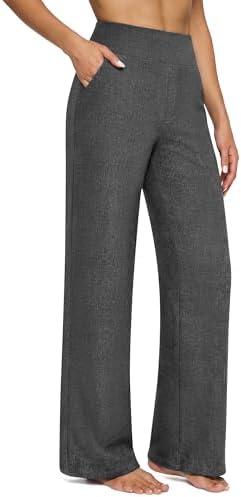 G4Free Yoga Pants for Women Wide Leg Pants with Pockets High Waisted