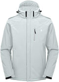 Little Donkey Andy Men's Warm Sherpa Lined Winter Softshell Jacket Windproof Mountain Ski Snow Coat with Removable Hood
