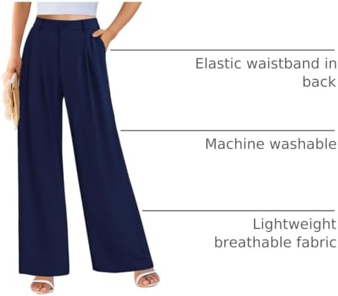 PRETTYGARDEN Women's Flowy Wide Leg Dress Pants
