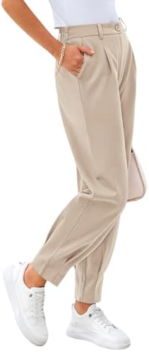 CFLONGE Womens Ankle Work Pants Trousers Casual Slacks