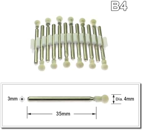 12 pcs/Bag Dia.4-12mm Felt Polishing Wheel 3mm Shaft Mounted Point Ball Trangle Shaped Die Grinder Drill Tool(TR6)