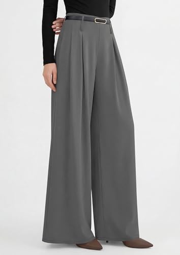 PRETTYGARDEN Womens Wide Leg Dress Pants Flowy Trousers