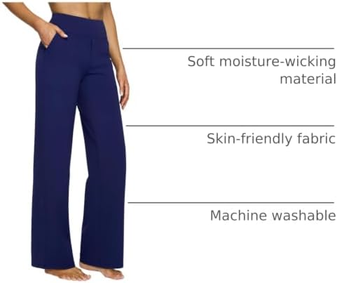 G4Free Yoga Pants for Women Wide Leg Pants with Pockets High Waisted