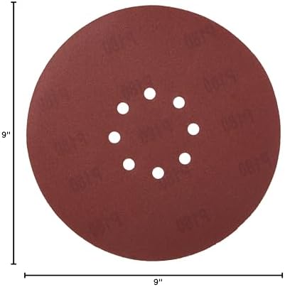 WEN 6369SP180 Drywall Sander 180-Grit Hook and Loop 9-Inch Sandpaper, 10-Pack