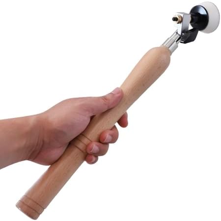 Bowl Sander Mandrel Kit for Woodturning, Hand Held Bowl Sander with 1 inch and 2 inch Pads, 50 pcs Sanding Discs for Wood Lathe