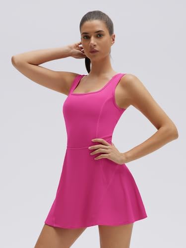 SUUKSESS Tennis Dress with Shorts Underneath Easy Peasy Athletic Dresses