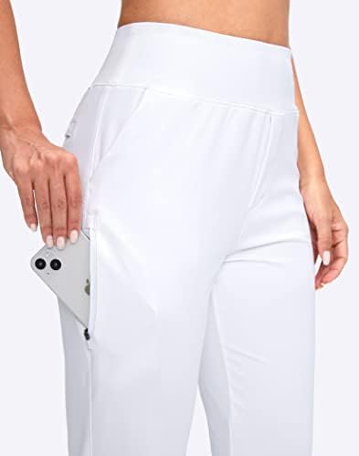 YYV Women's Golf Pants High Waist Stretch Ankle Pants with Pockets