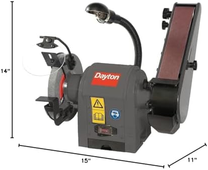 Dayton Combination Belt and Bench Grinder, 120V - 49H006