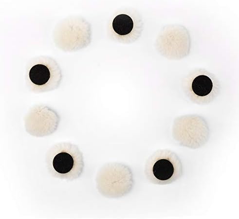 Maxshine Universal 10 Pieces MN01 Mini Polisher and Accessories - 2.5cm (0.98”) Long Wool Pads, Perfect for Buffing & Polishing Small Areas, Ideal for Professional Car Detailing