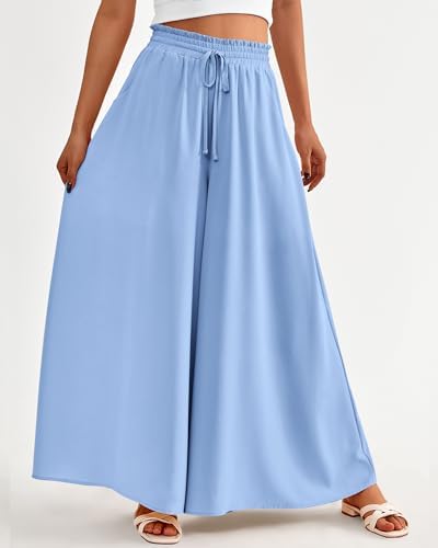 BTFBM Wide Leg Flowy Palazzo Pants for Women