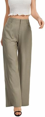 FUNYYZO Wide Leg Dress Pants for Women Work Slacks Business Casual Outfits