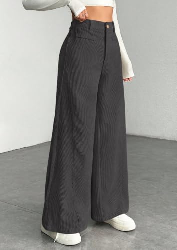 PRETTYGARDEN Women's High Waisted Corduroy Pants Casual
