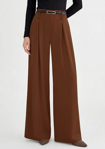 PRETTYGARDEN Womens Wide Leg Dress Pants Flowy Trousers