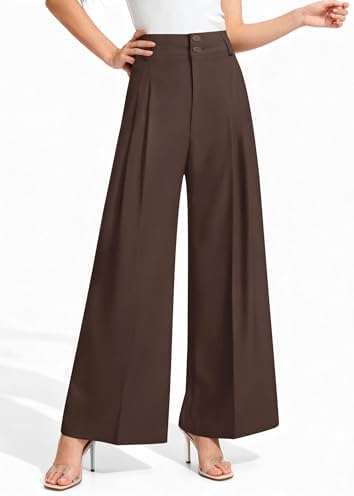 PRETTYGARDEN Women's High Waisted Wide Leg Dress Pants