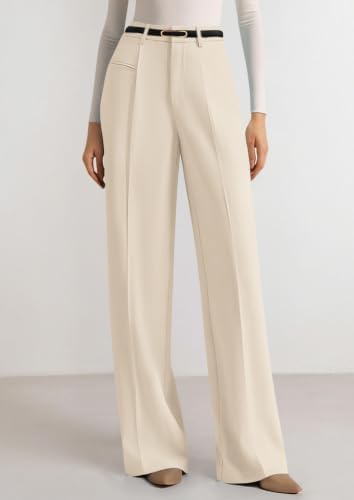 PRETTYGARDEN Women's Tailored Wide Leg Work Dress Pants