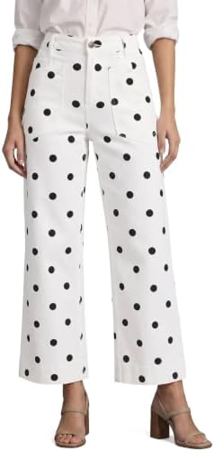 Cicy Bell Womens Cropped Wide Leg Jeans High Waisted Baggy Denim Ankle Pant