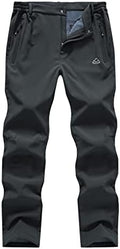 BASUDAM Men's Work Pants Softshell Winter Fleece Lined Insulated Outdoor