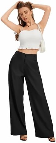 FUNYYZO Wide Leg Dress Pants for Women Work Slacks Business Casual Outfits