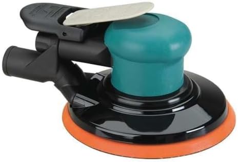 Dynabrade (59029) Dynorbital-Spirit 6" (152 mm) Diameter Random Orbital Sander, Central Vacuum | Proportionate 3/16" (5 mm) Diameter Orbit | 12000 RPM Pneumatic Motor