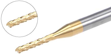 uxcell 10Pcs 1.5mm Titanium Coat Carbide End Mill Engraving Milling Cutter CNC Router Bits for PCB Machine, 1/8" Shank