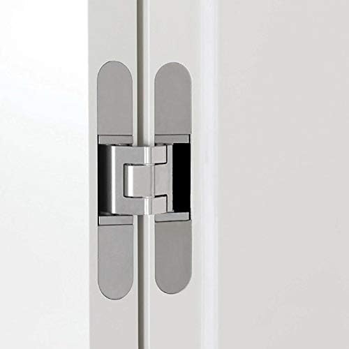 Concealed Door Hinges Heavy Duty Invisible Hidden Hinges 3-D Adjustable - 1 Pair