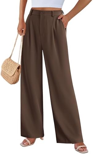 PRETTYGARDEN Women's Flowy Wide Leg Dress Pants